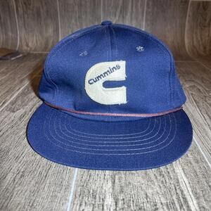 Vtg CUMMINS Turbo Diesel Full Foam Snapback Trucker Hat Cap USA